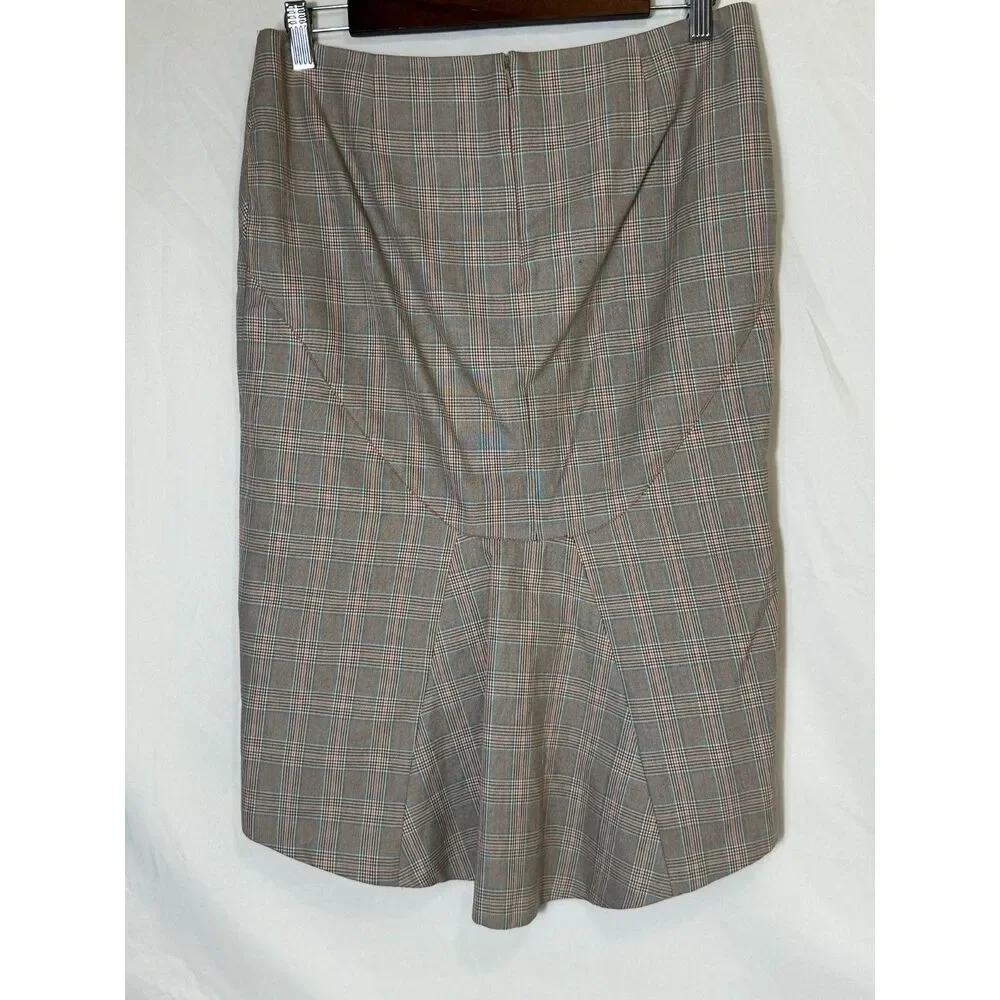 Lucca Blu Women's Herringbone Tweed Jacket/Skirt Set Lace Applique Size 4 Lined - Picture 8 of 11